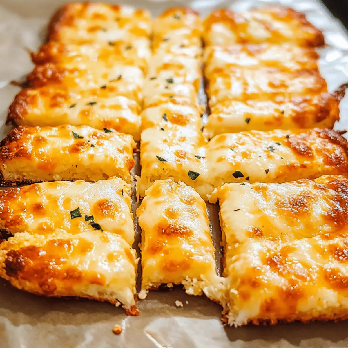 Cheesy Cauliflower Breadsticks