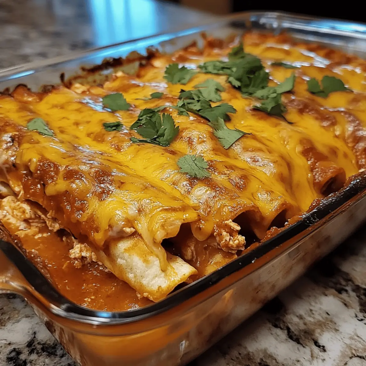 Cheesy Chicken Enchilada Bake