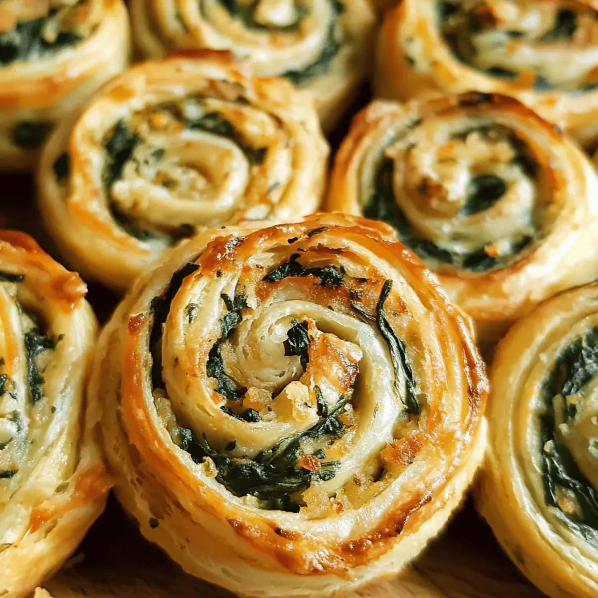 Cheesy Spinach Pinwheels Recipe
