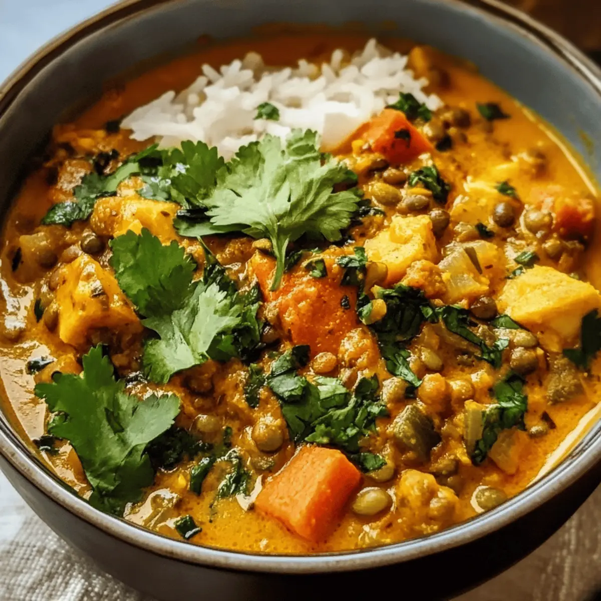 Coconut Lentil Vegetarian Stew