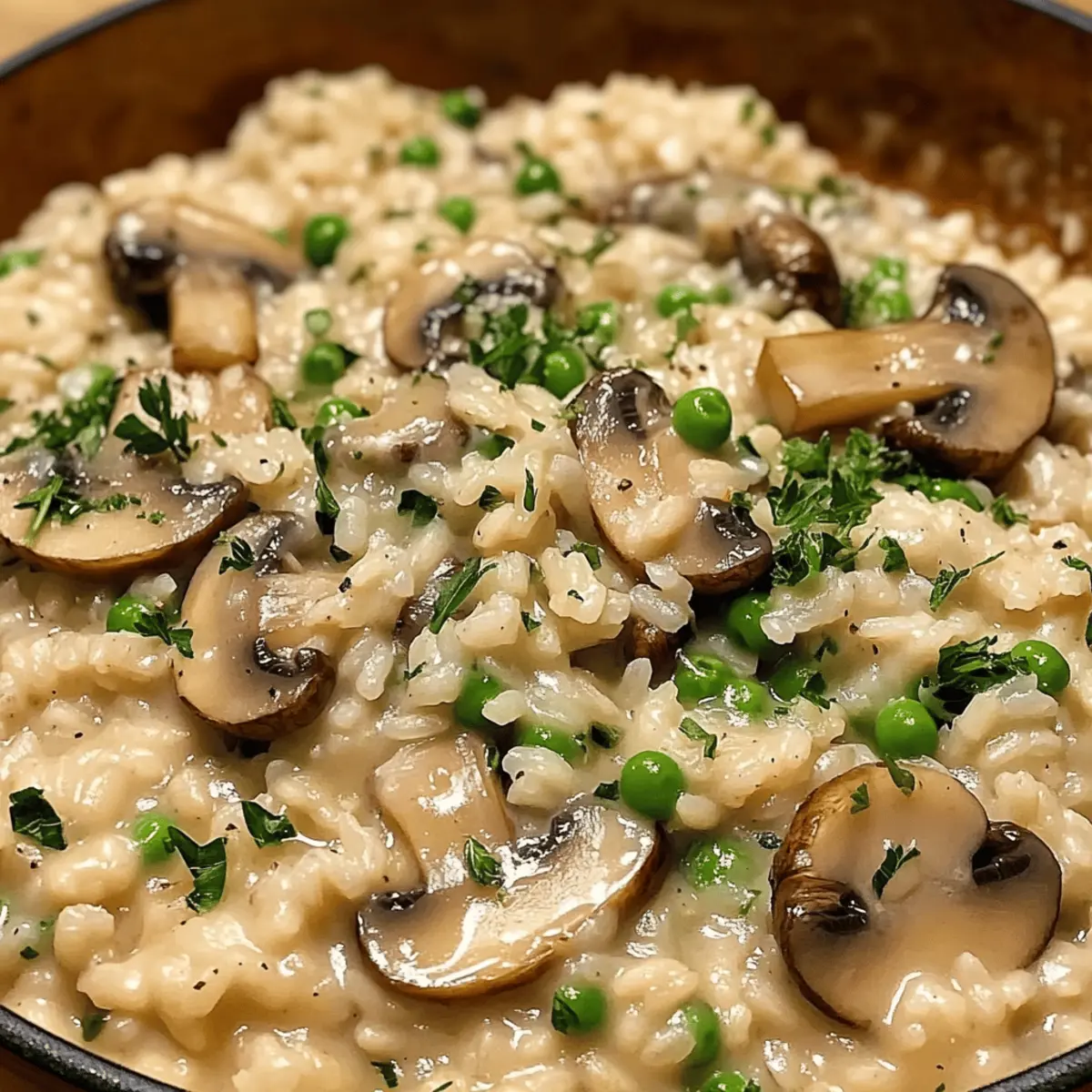 Creamy Mushroom Vegetarian Risotto