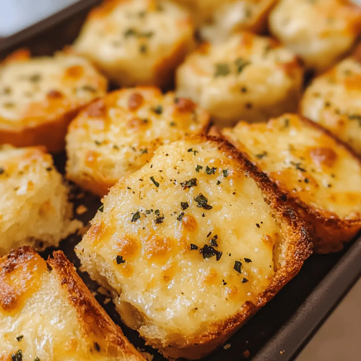 Crispy Cheesy Garlic Bread Bites