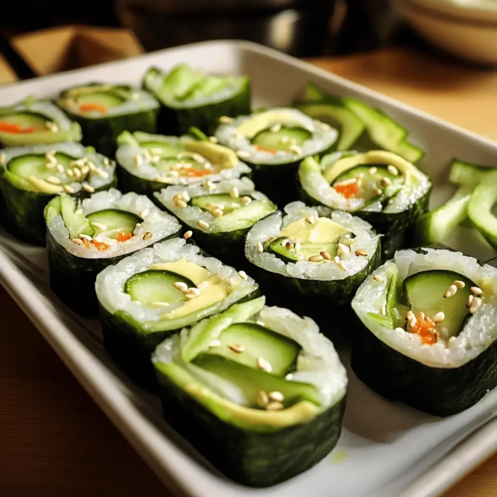 Cucumber Avocado Sushi Bites