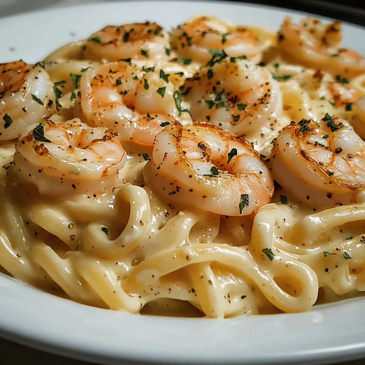 Easy Shrimp Alfredo Pasta