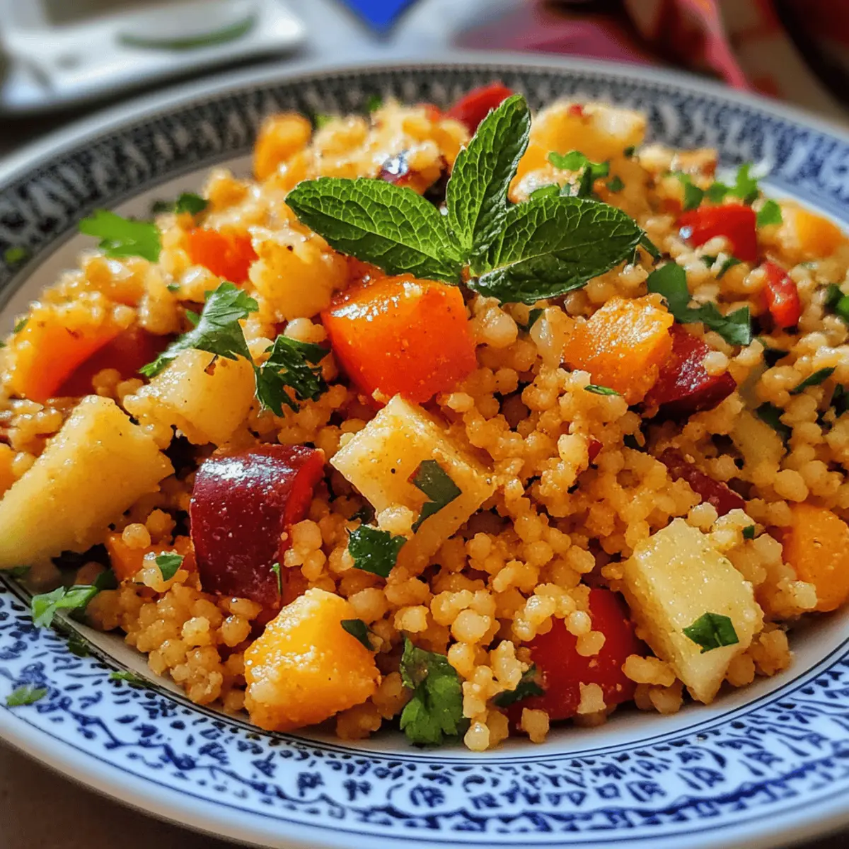 Moroccan Couscous Vegetarian Salad
