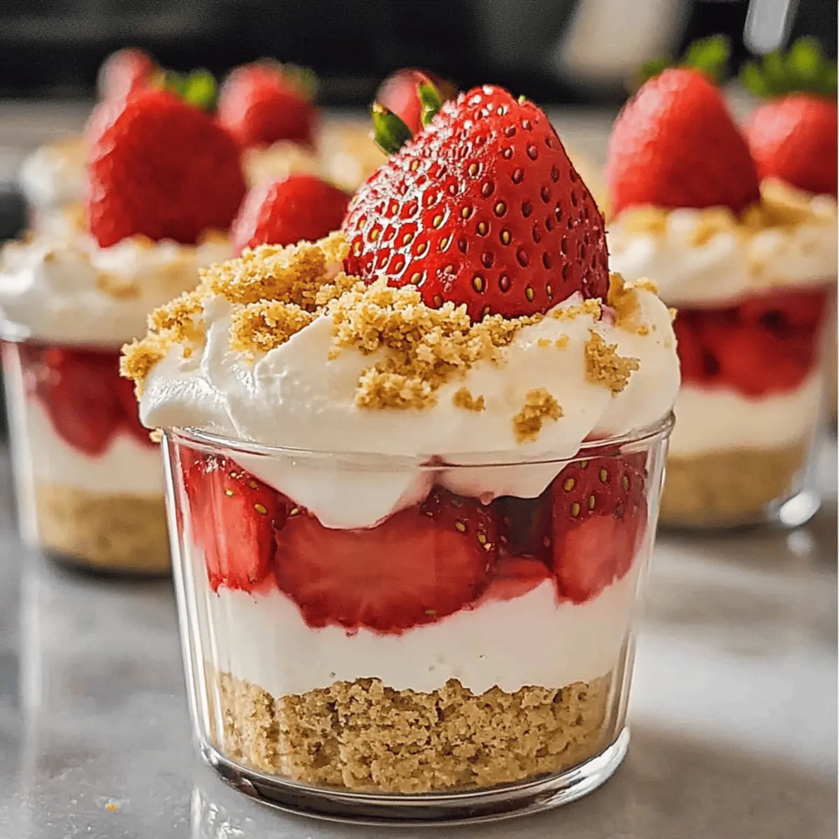 No-Bake Strawberry Cheesecake Cups