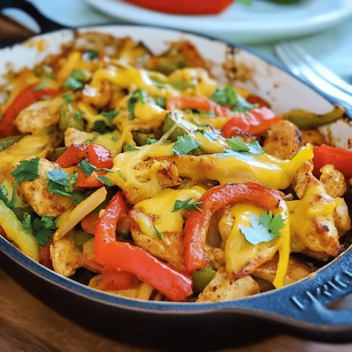 Quick Cheesy Chicken Fajitas