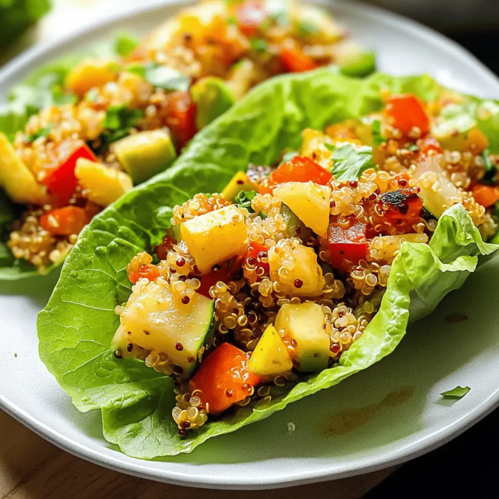 Quinoa Veggie Lettuce Wraps