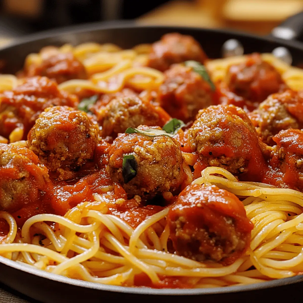 Spaghetti and Meatball Skillet