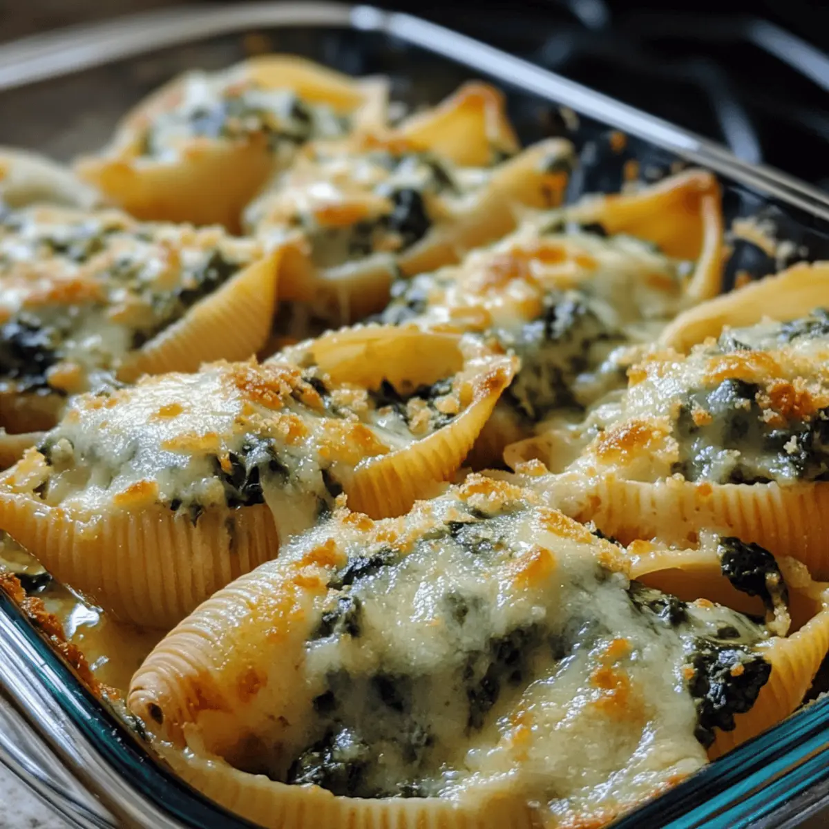 Cheesy Spinach Stuffed Shells