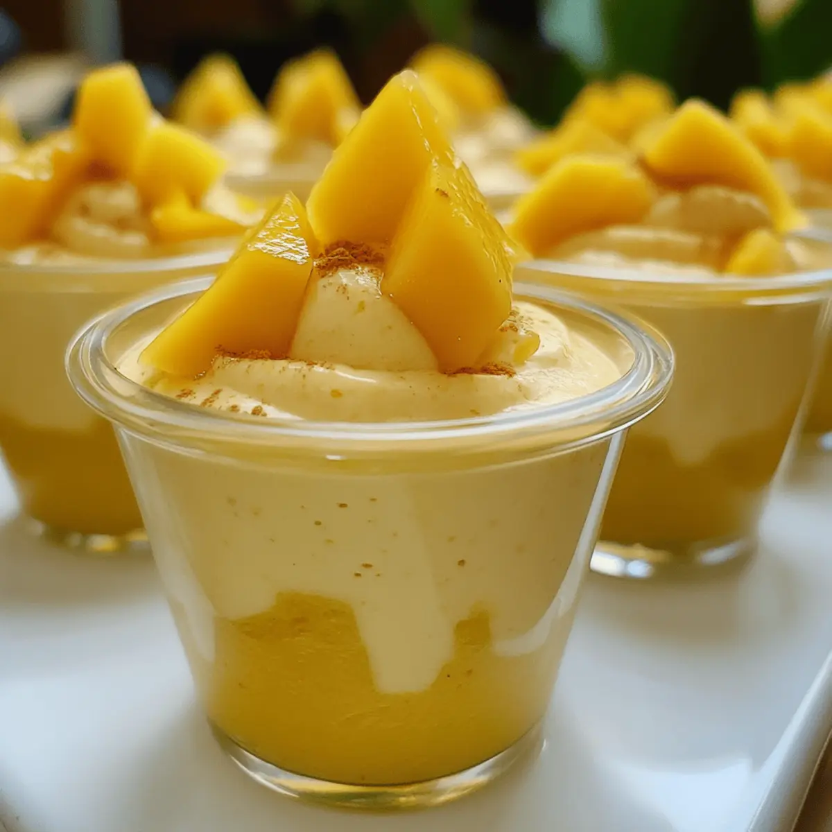 Creamy Mango Pudding Cups