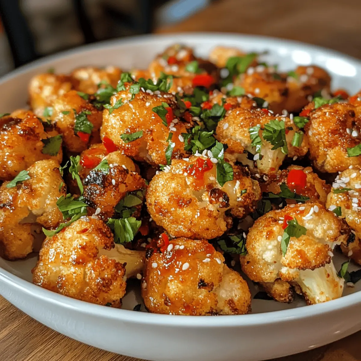 Sweet Chili Cauliflower Poppers