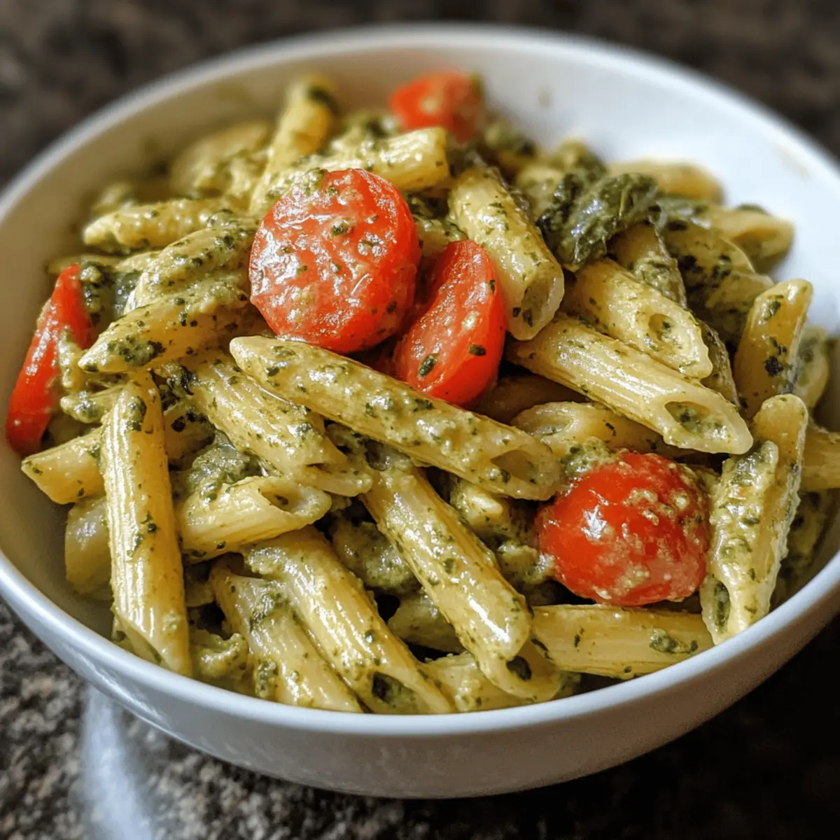 Creamy Pesto Veggie Pasta