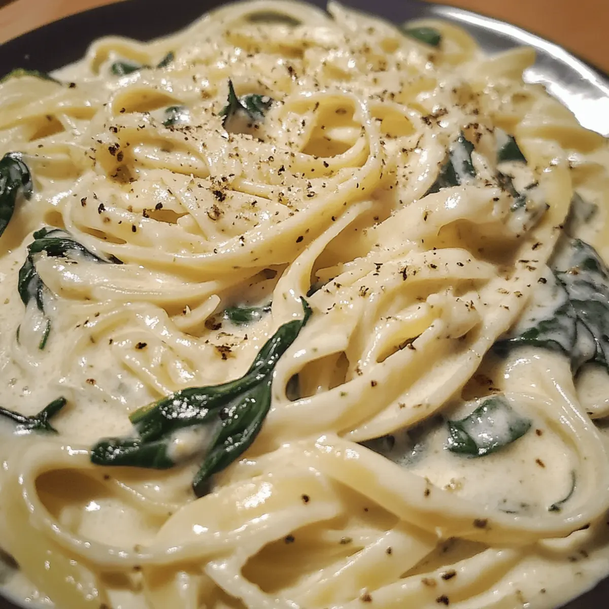 Creamy Alfredo Spinach Pasta