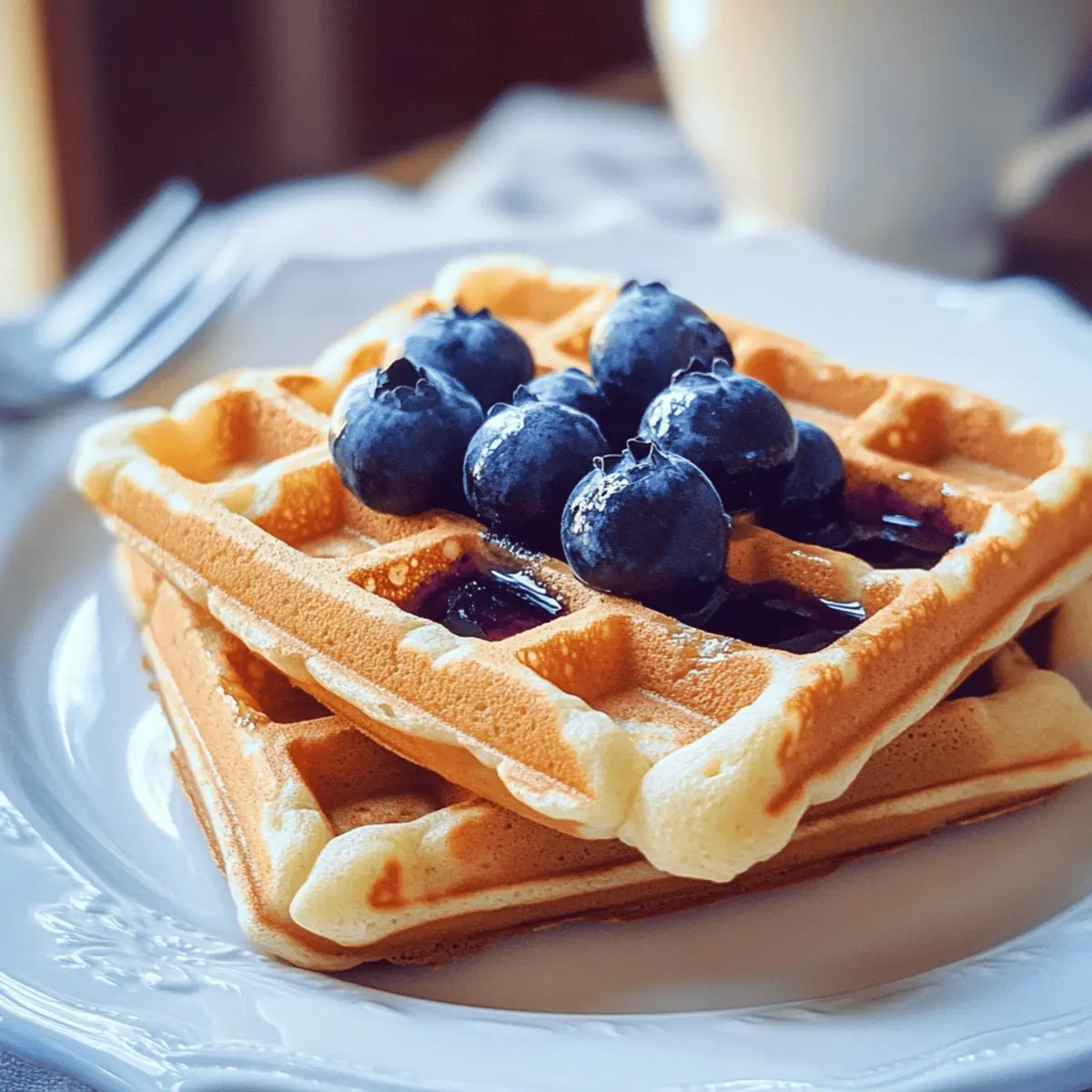 Whole Grain Blueberry Waffles