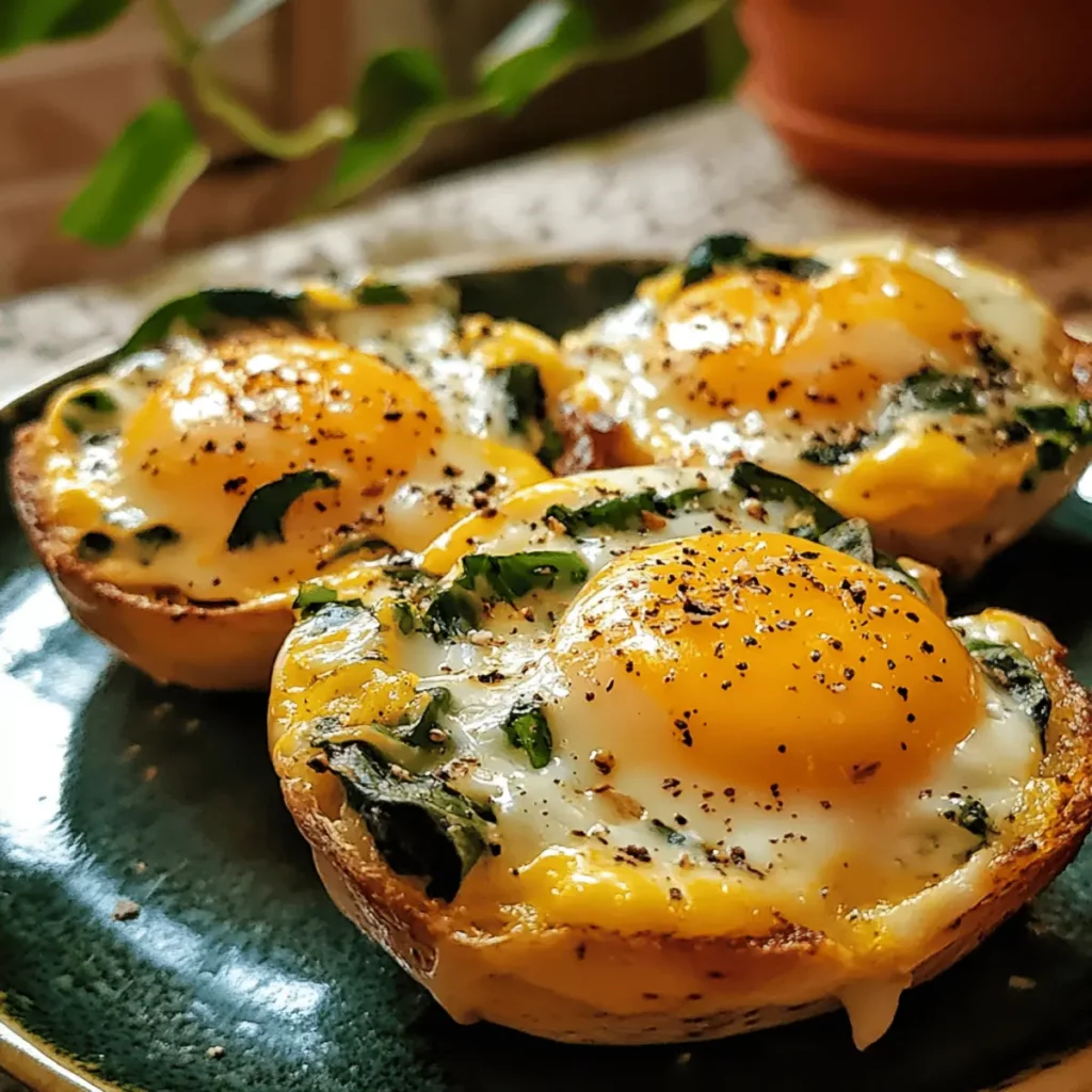 Cheesy Spinach Egg Cups
