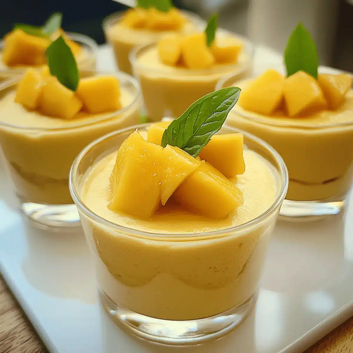 Creamy Mango Pudding Cups