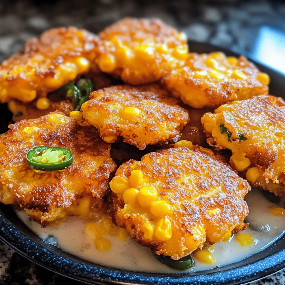 Cheesy Jalapeño Corn Fritters