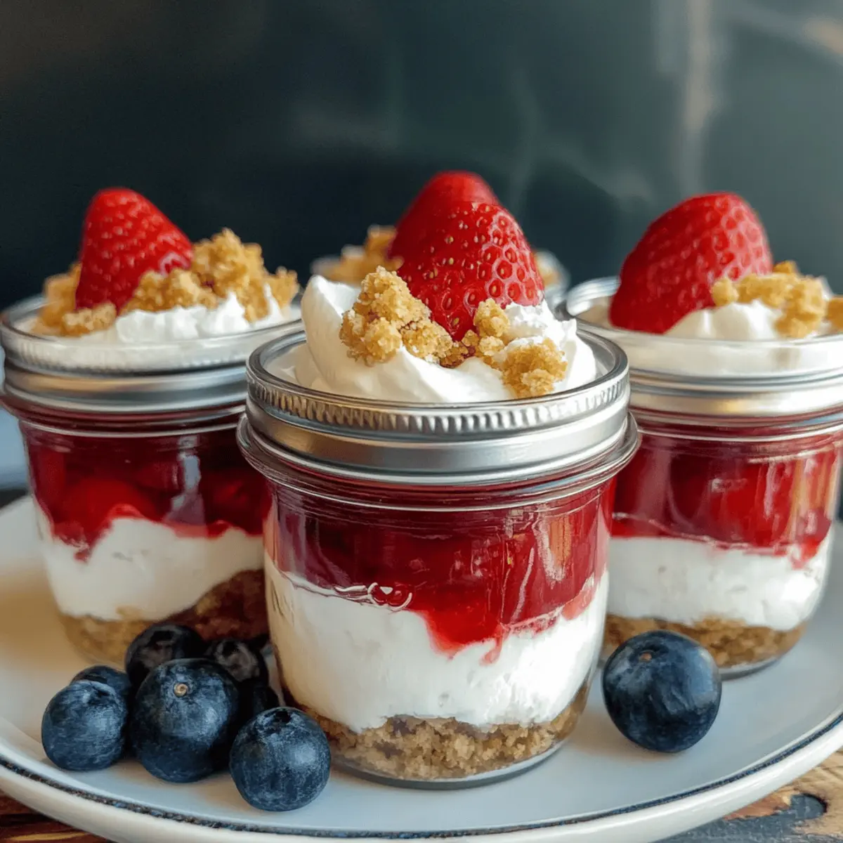 Strawberry Cheesecake Parfait Jars