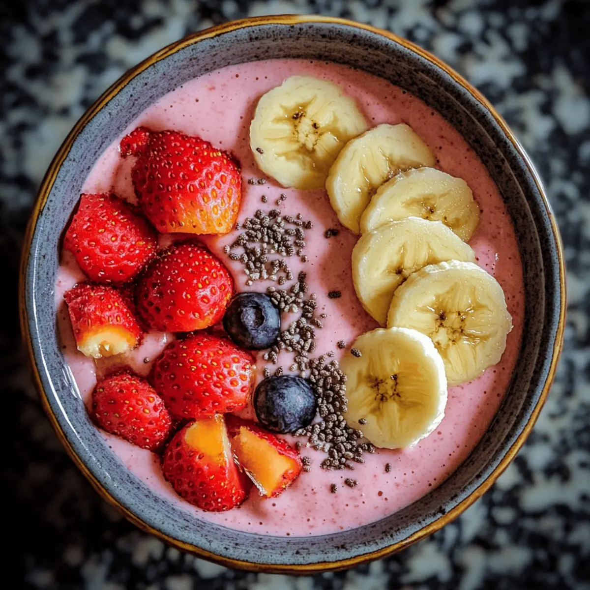 Strawberry Banana Smoothie Bowl