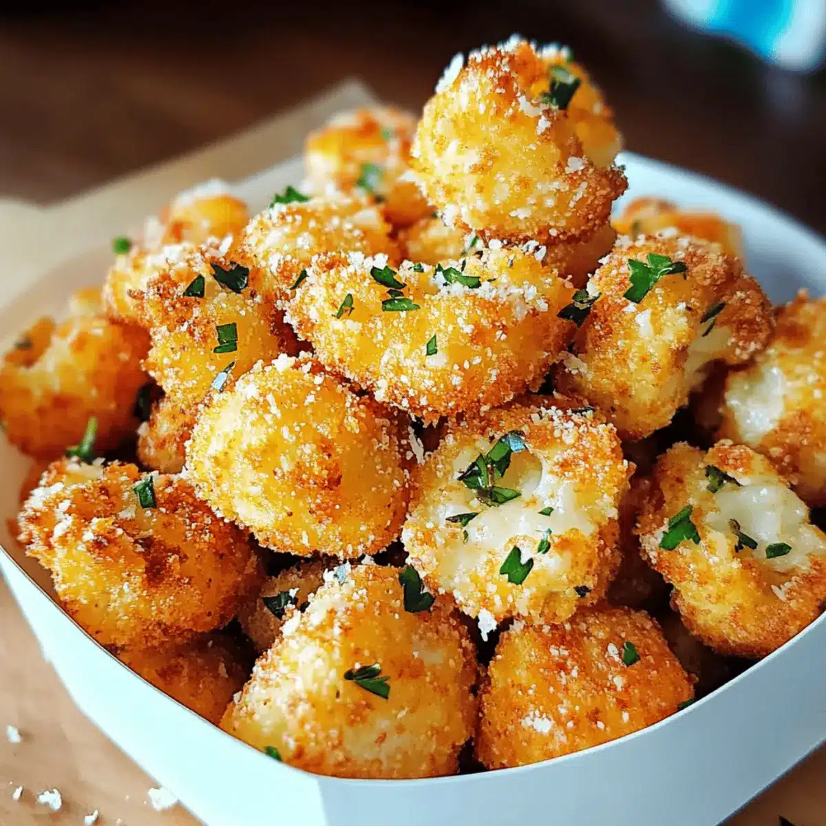 Crispy Parmesan Cauliflower Bites