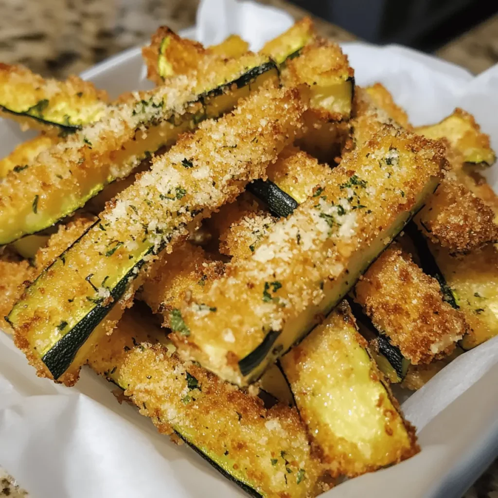 Crispy Zucchini Parmesan Fries