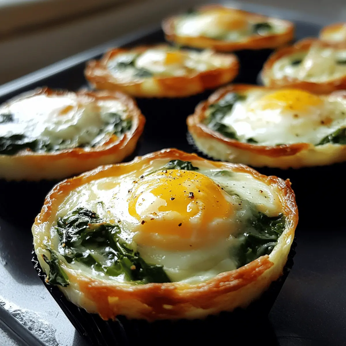 Cheesy Spinach Egg Cups