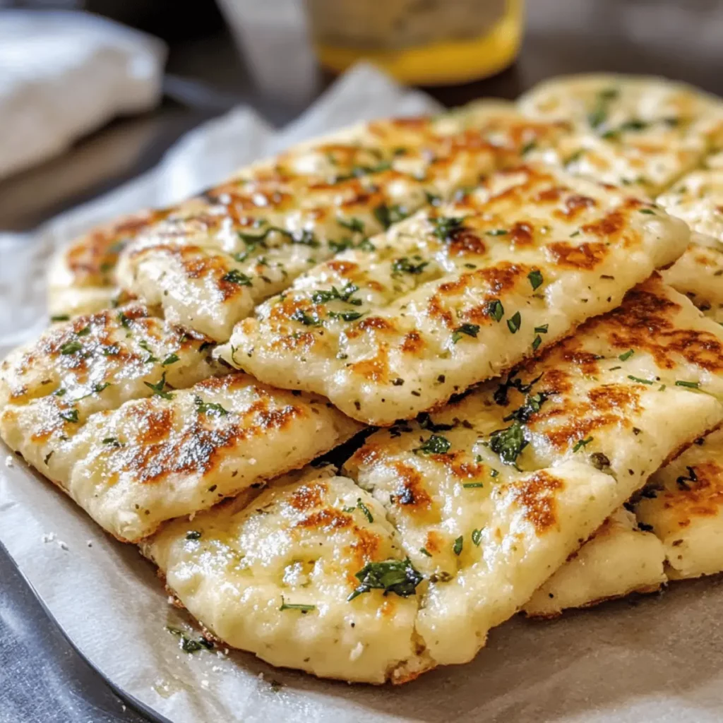 Garlic Herb Flatbread Dippers
