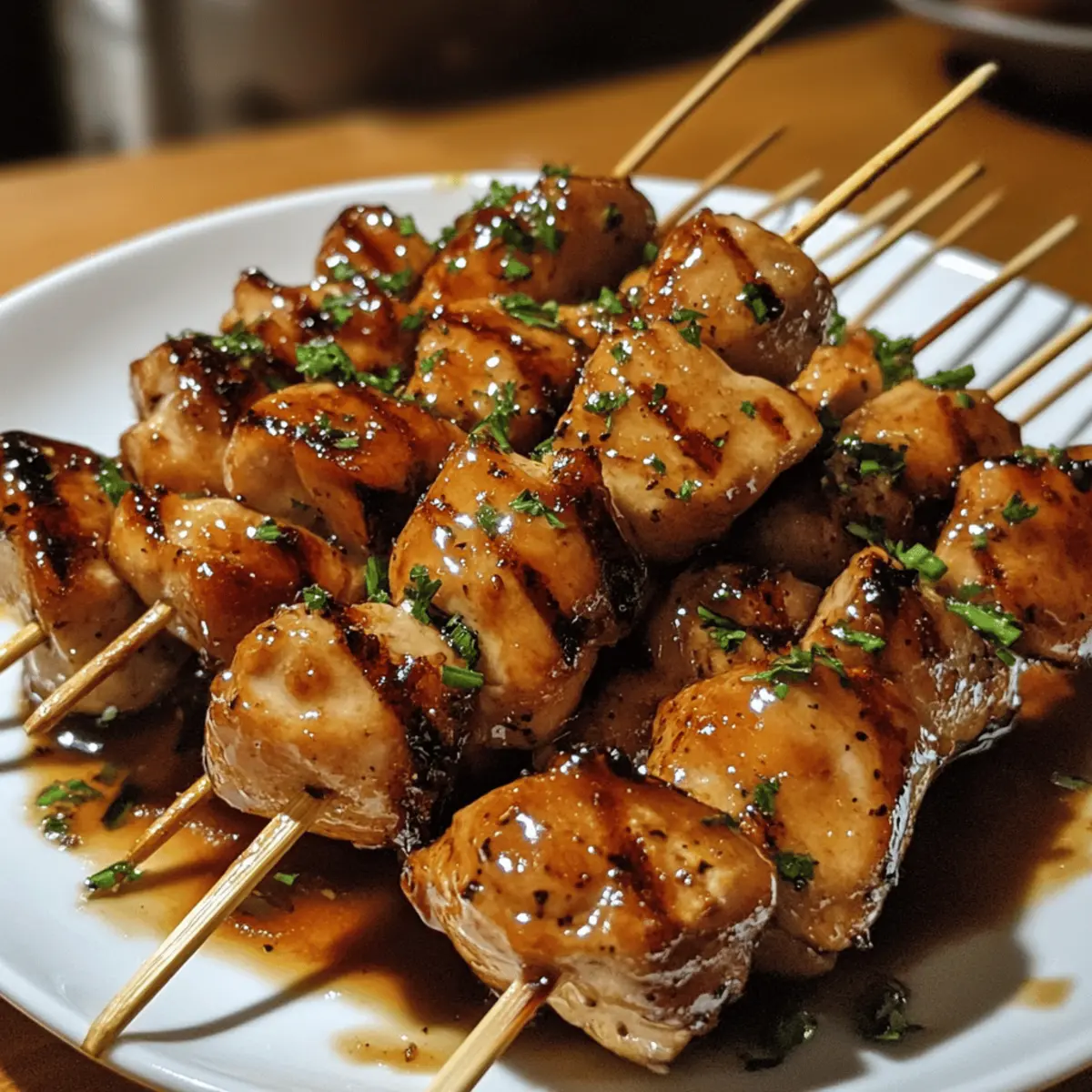 Honey Glazed Chicken Skewers