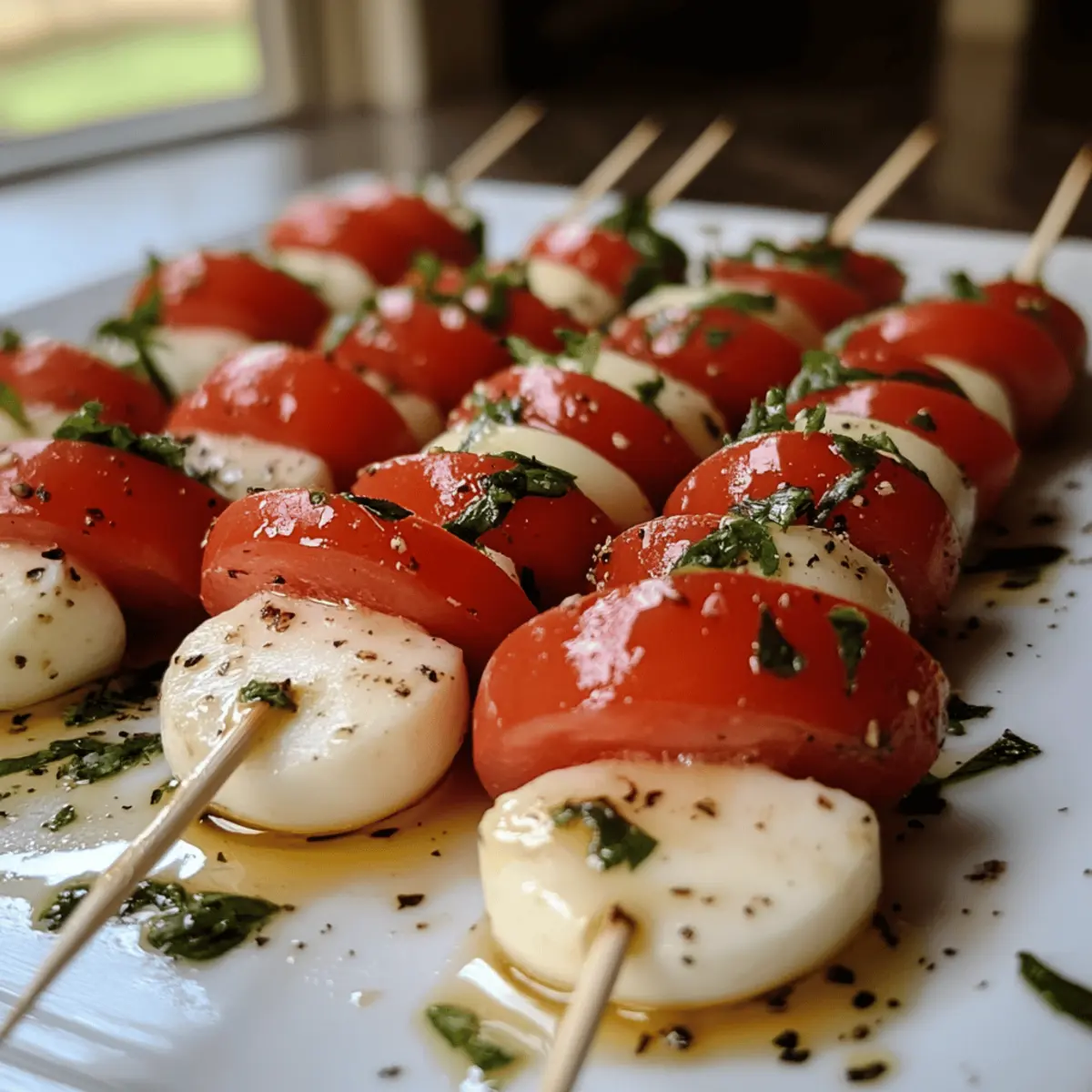 Mini Caprese Skewer Appetizers