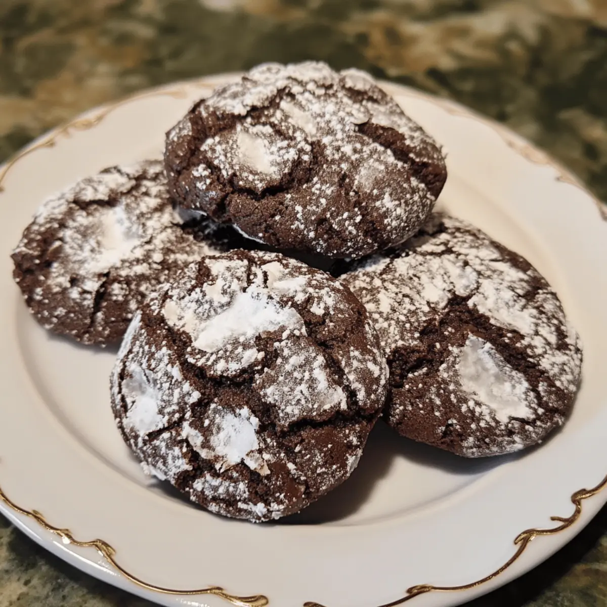 Holiday Chocolate Crinkle Cookies
