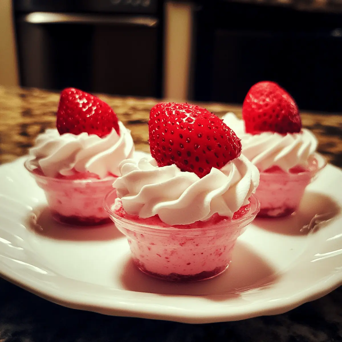 Fluffy Strawberry Mousse Cups