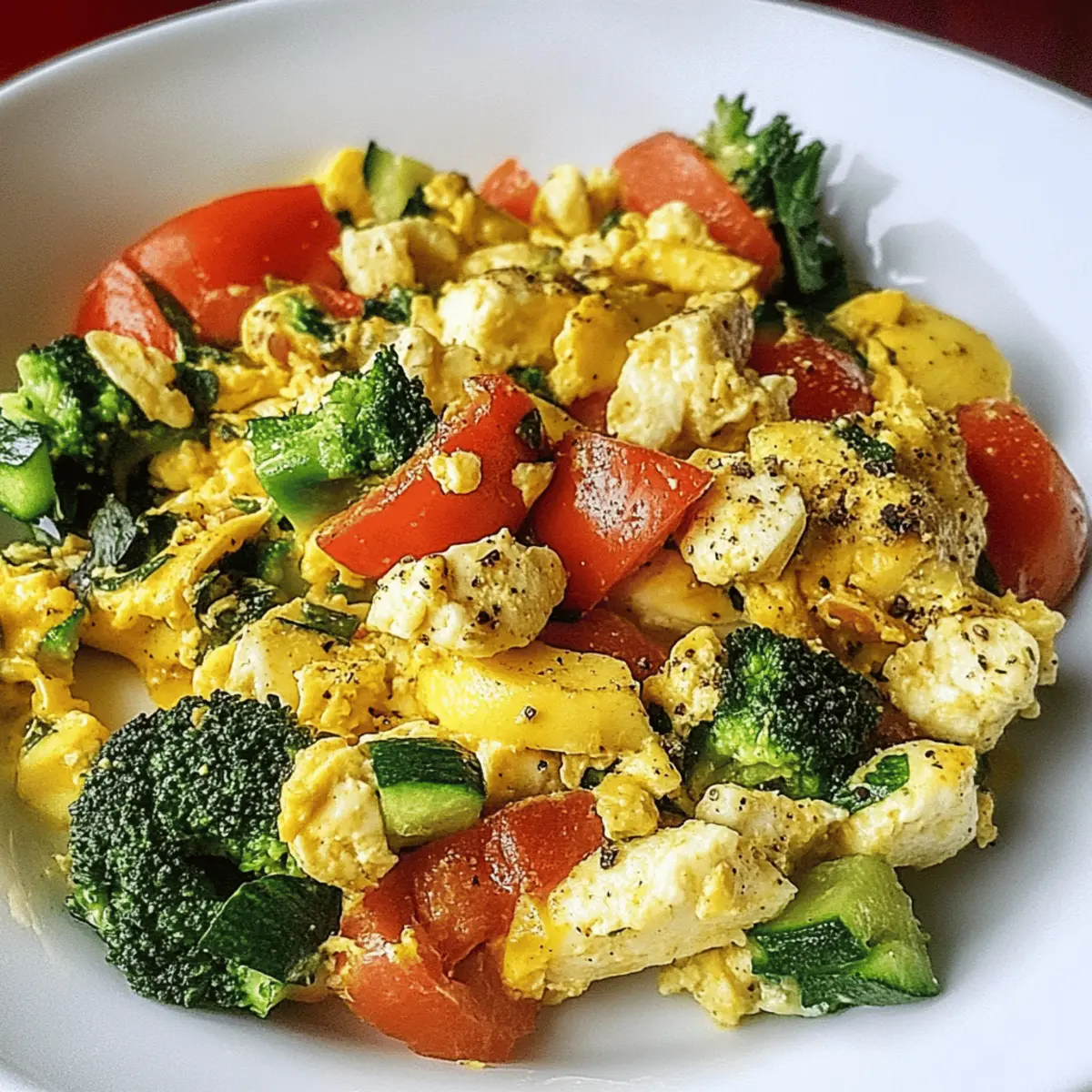 Egg White Veggie Scramble