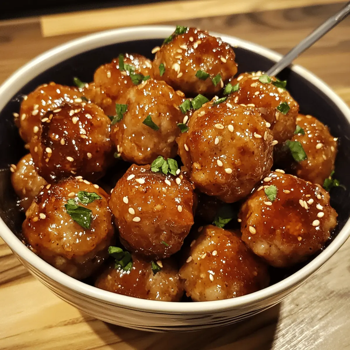 Honey Garlic Chicken Meatballs