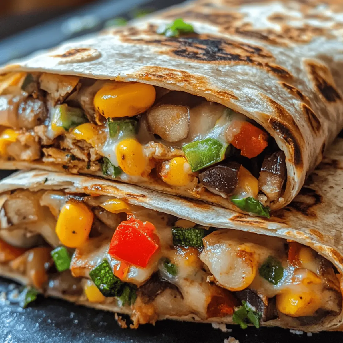 Cheesy Veggie Quesadilla Wraps