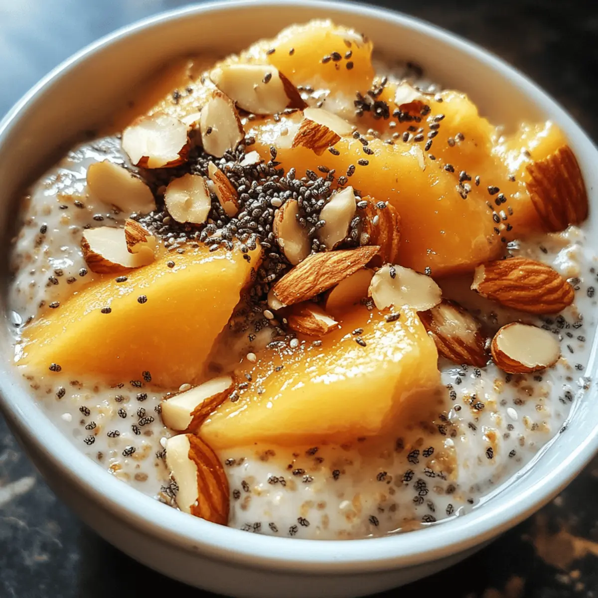 Peach Almond Chia Oats