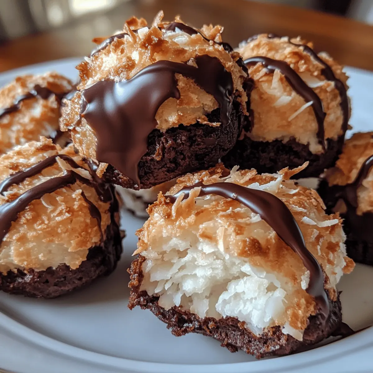 Chocolate Coconut Macaroon Bites