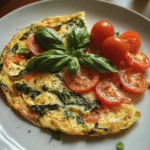 Tomato Basil Veggie Omelette