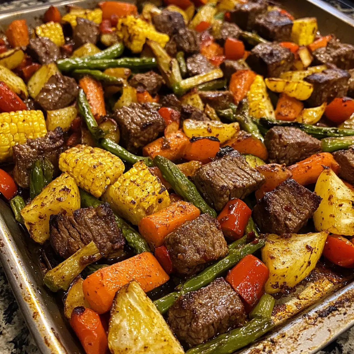 Beef and Veggie Sheet Pan