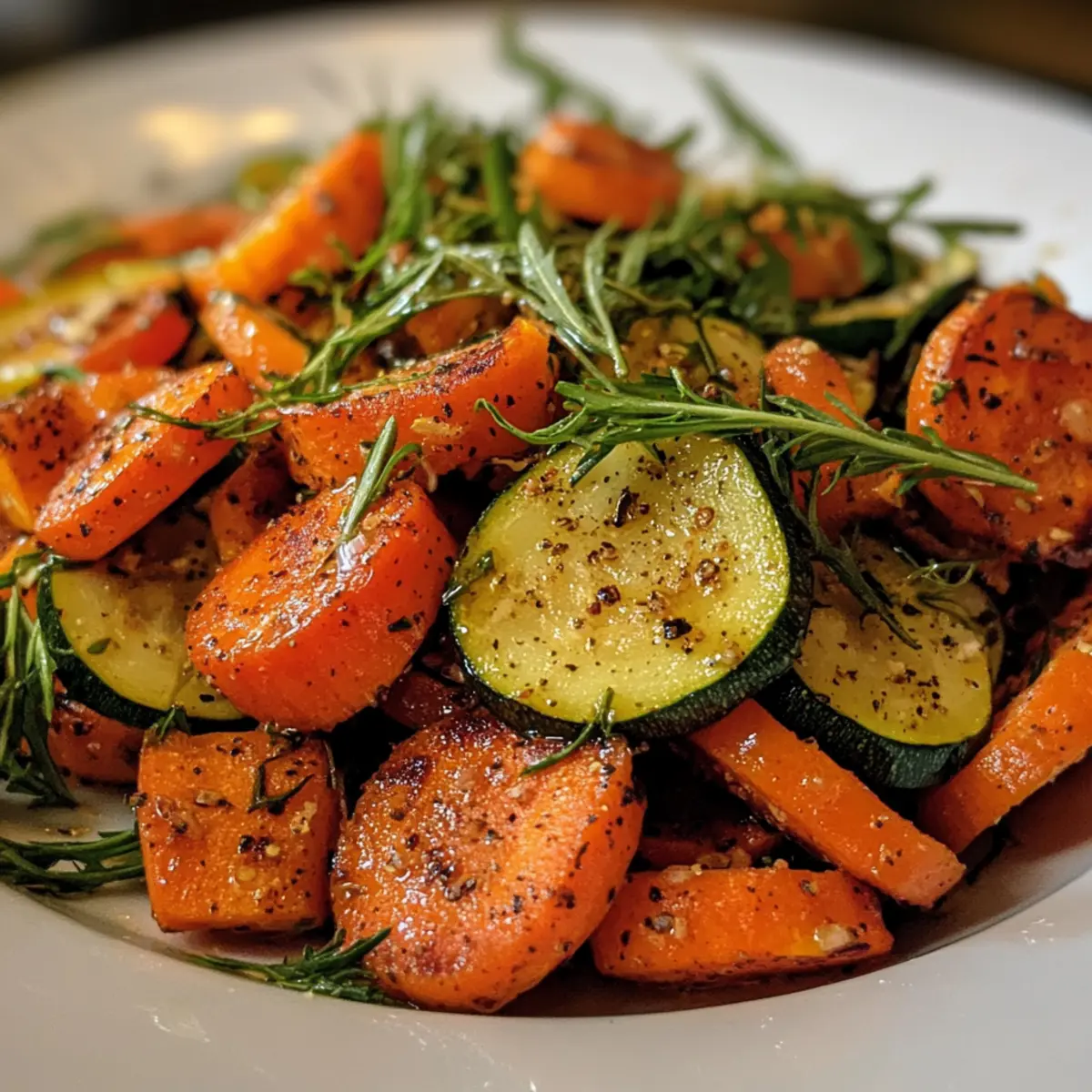 Roasted Carrot Zucchini Salad