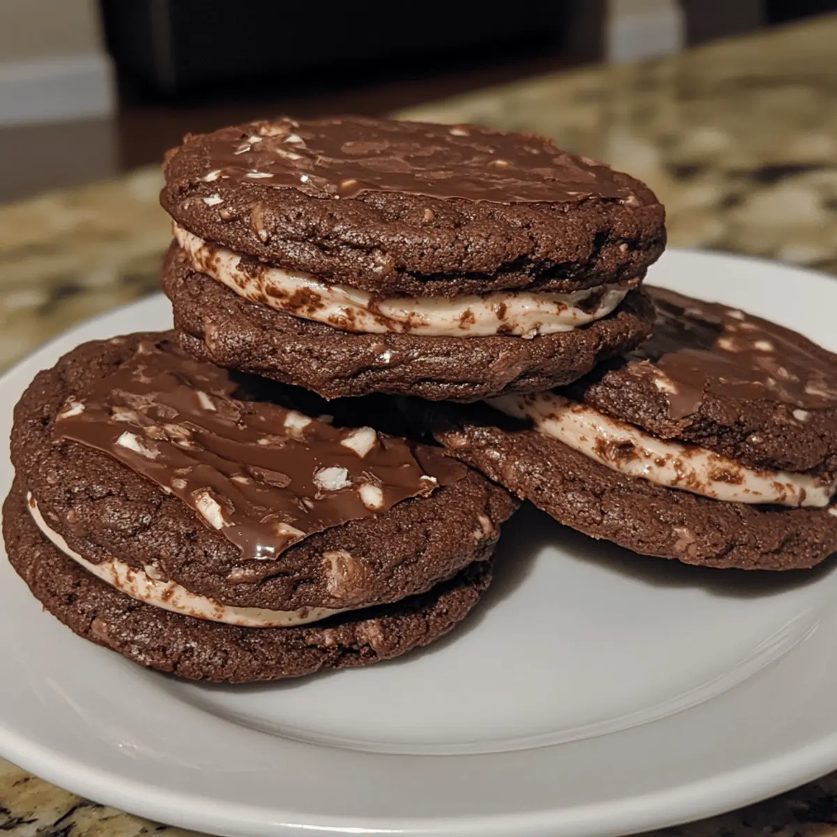 Double Chocolate Cookie Sandwiches