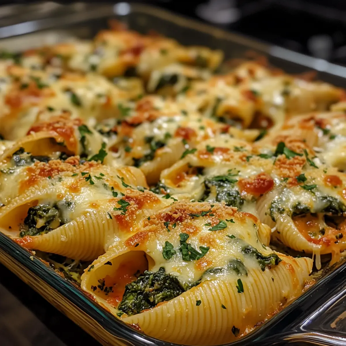 Cheesy Spinach Stuffed Shells