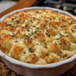 Cheddar Herb Cauliflower Gratin