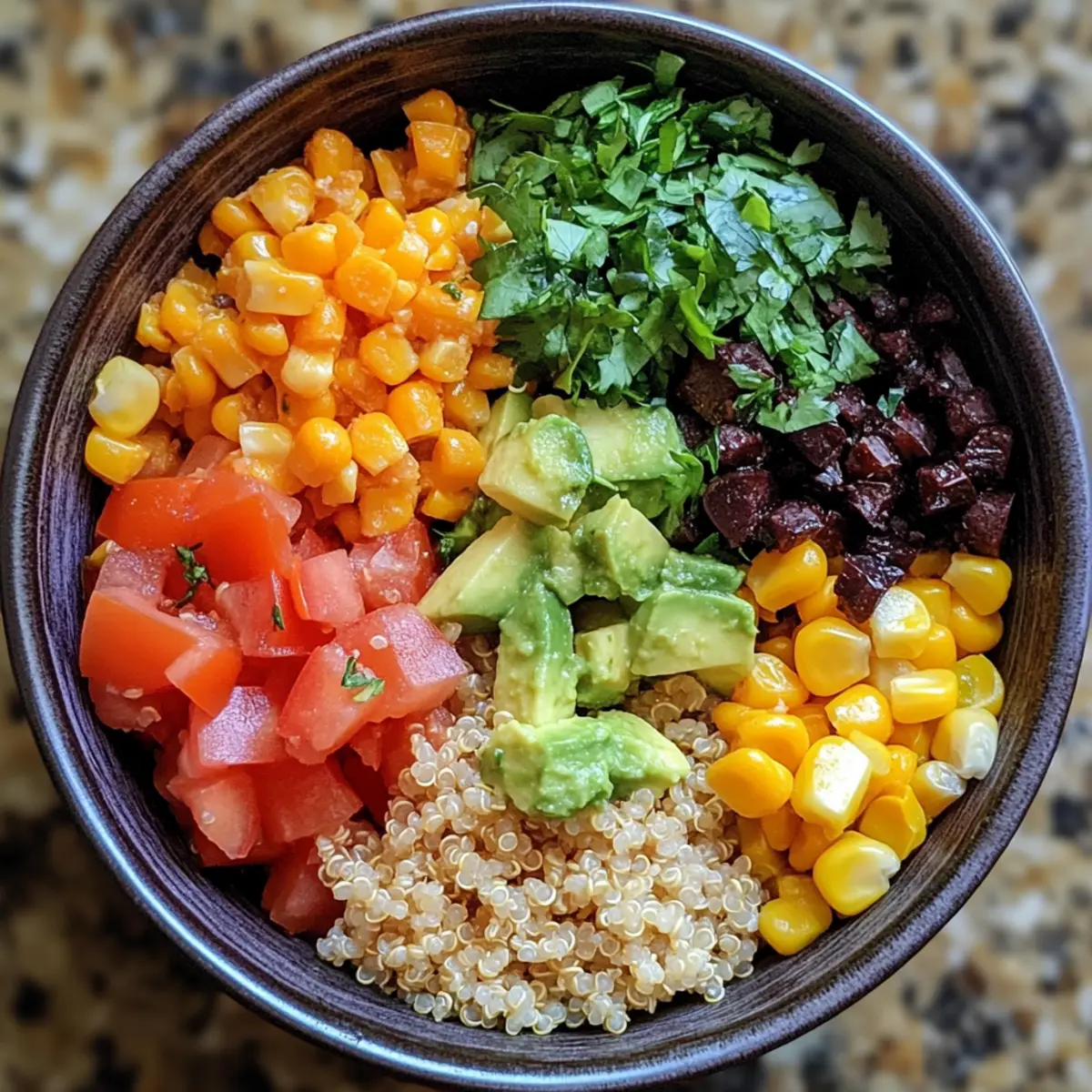 Quinoa Sweet Corn Veggie Bowl
