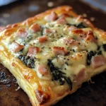 Cheesy Spinach and Ham Puff