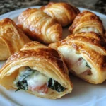 Ham Spinach Cheese Croissant Bites