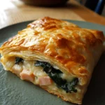 Cheesy Spinach and Ham Puff