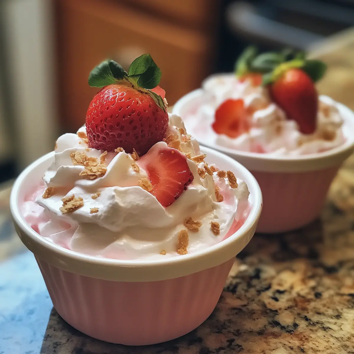 Fluffy Strawberry Yogurt Cups