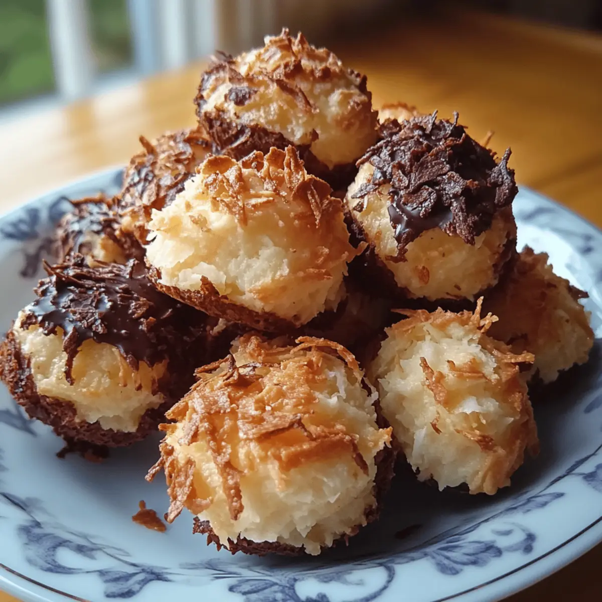 Chocolate Coconut Macaroon Bites