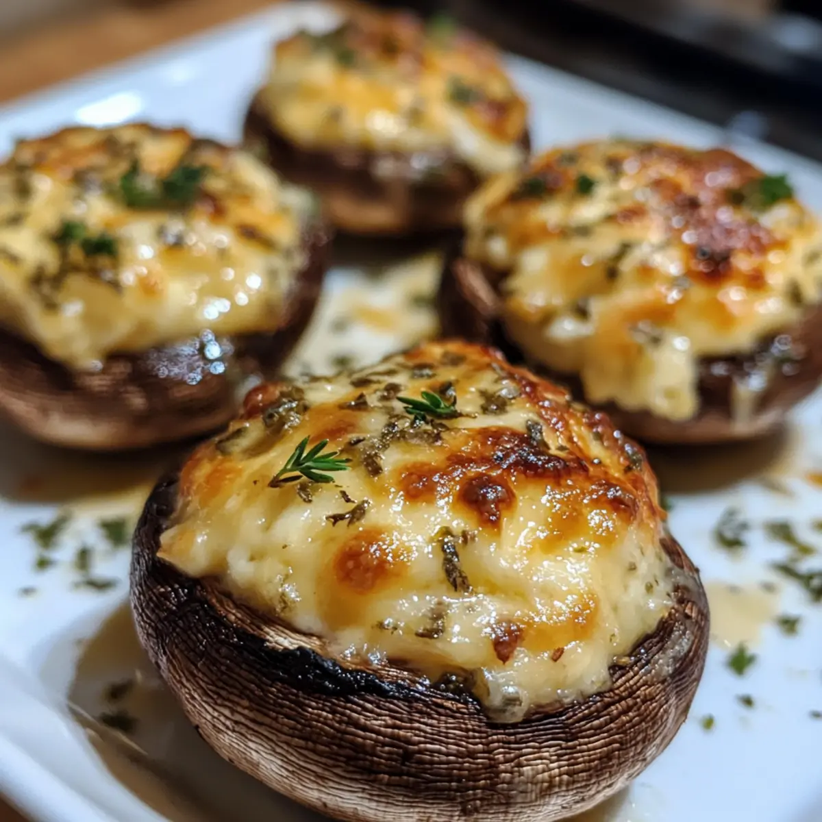 Herbed Cheese Stuffed Mushrooms